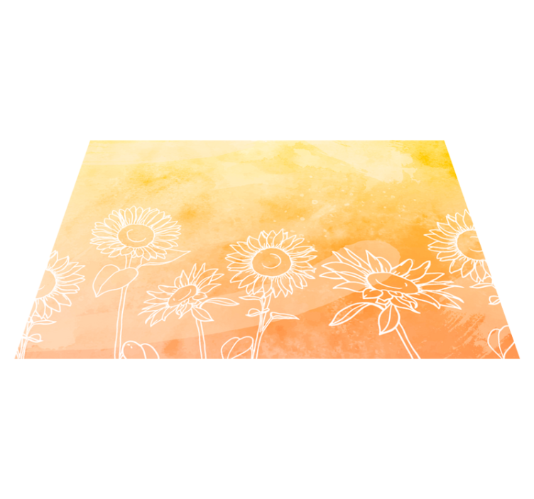 Sunflower outline pattern izvirna jedilna podloga - TenStickers