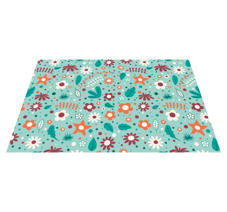 Floral pattern motif izvirna jedilna podloga - TenStickers