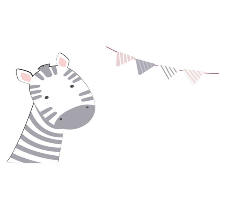 Zebra head illustration otroški pogrinjek za mizo - TenStickers