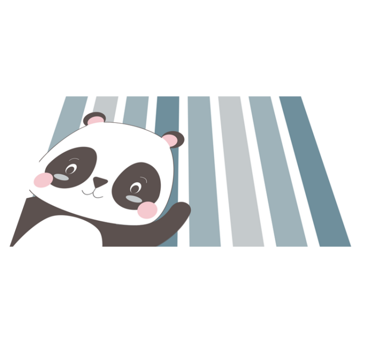 Srečni panda otroci pogrinjki - TenStickers