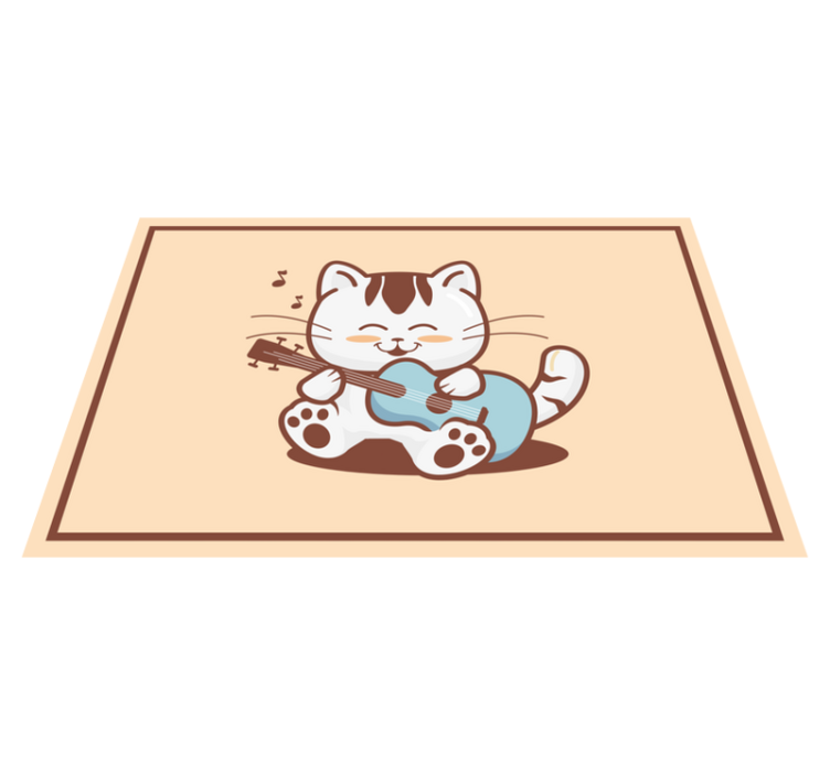 Musical cat character otroški pogrinjek za mizo - TenStickers