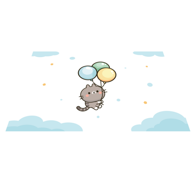 Cute cat balloons otroški pogrinjek za mizo - TenStickers