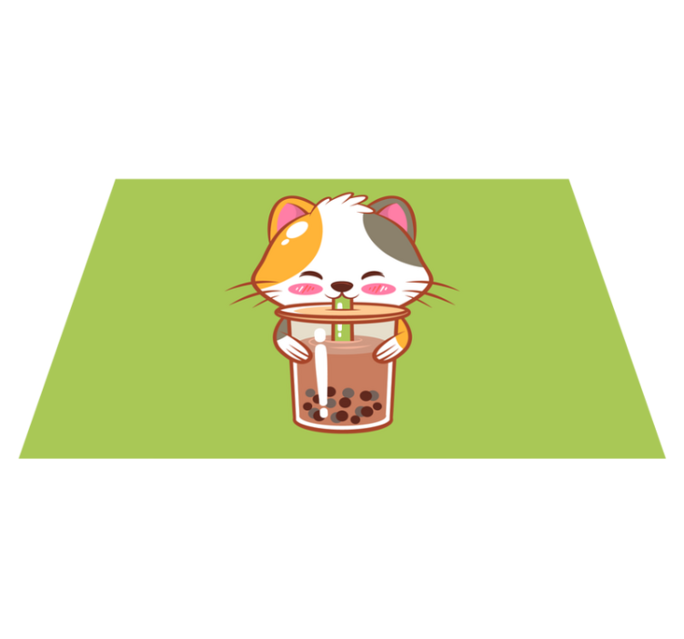 Cute cat beverage otroški pogrinjek za mizo - TenStickers