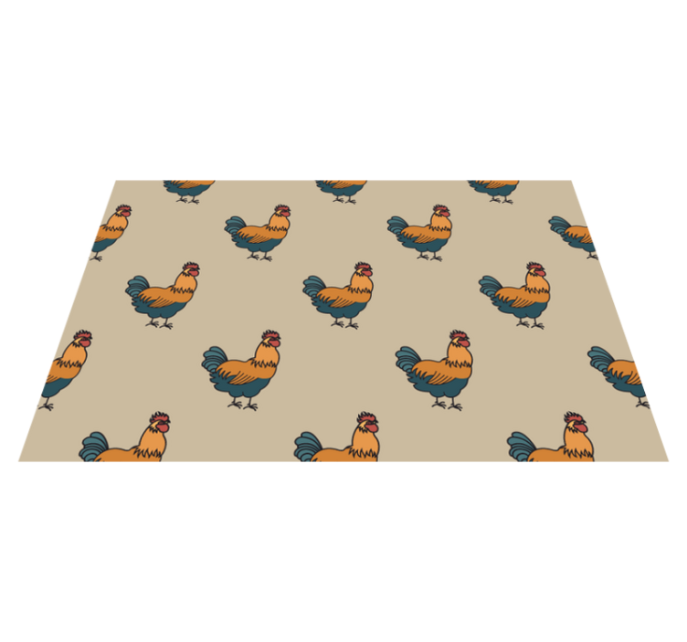 Charming chicken pattern izvirna jedilna podloga - TenStickers