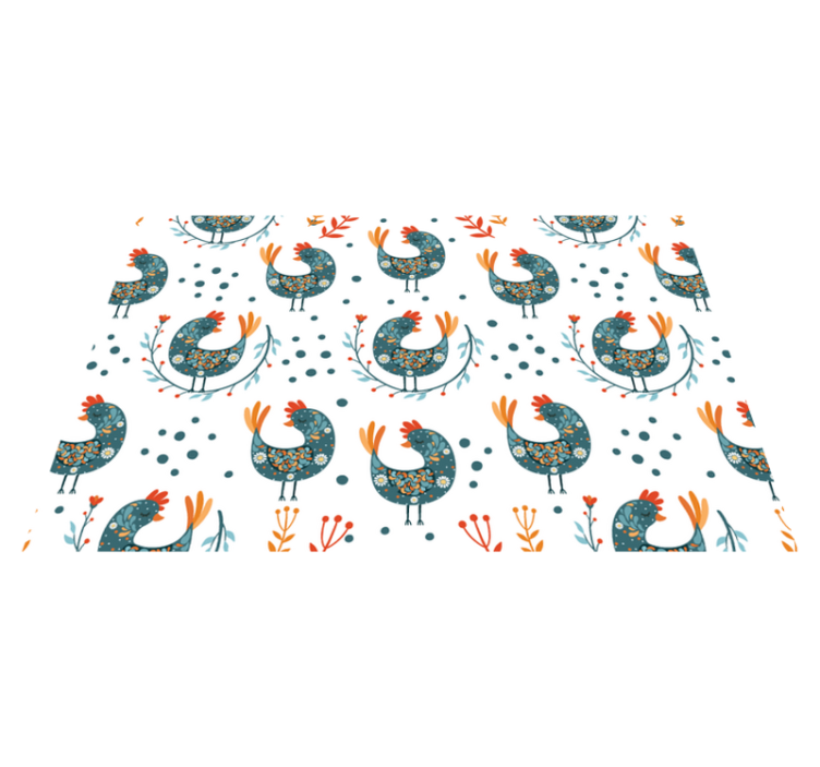 Colorful rooster pattern izvirna jedilna podloga - TenStickers