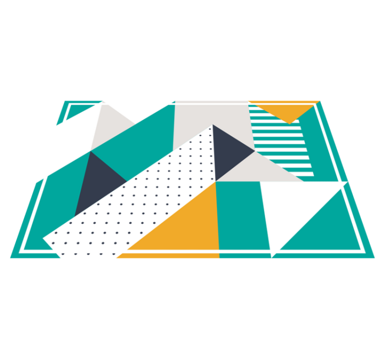 Geometric patterned shapes sodobna miza - TenStickers