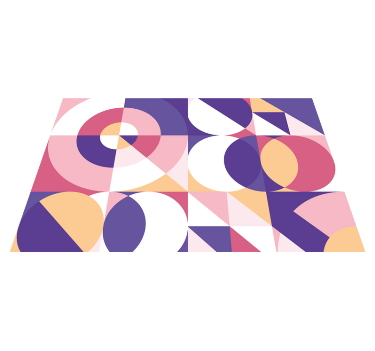 Geometrijsko barvno aranžiranje za moderno mizo - TenStickers