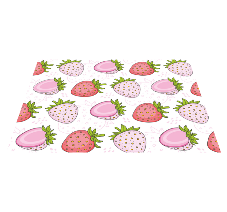 Pink strawberry pattern izvirna jedilna podloga - TenStickers