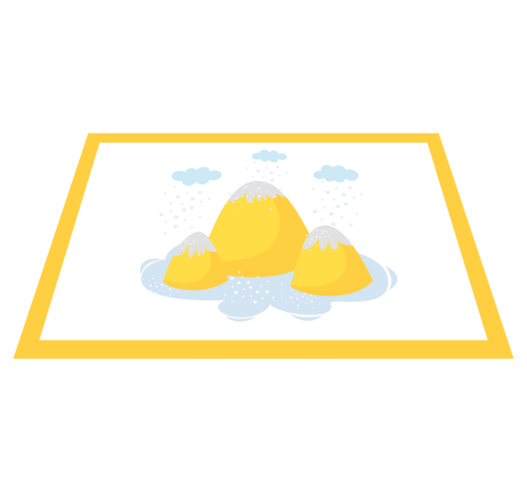 Rumene gore dež kaplje otroci pogrinjki - TenStickers