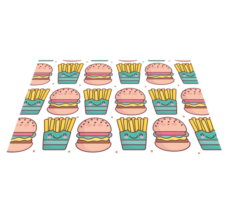 Happy burger pattern otroški pogrinjek za mizo - TenStickers