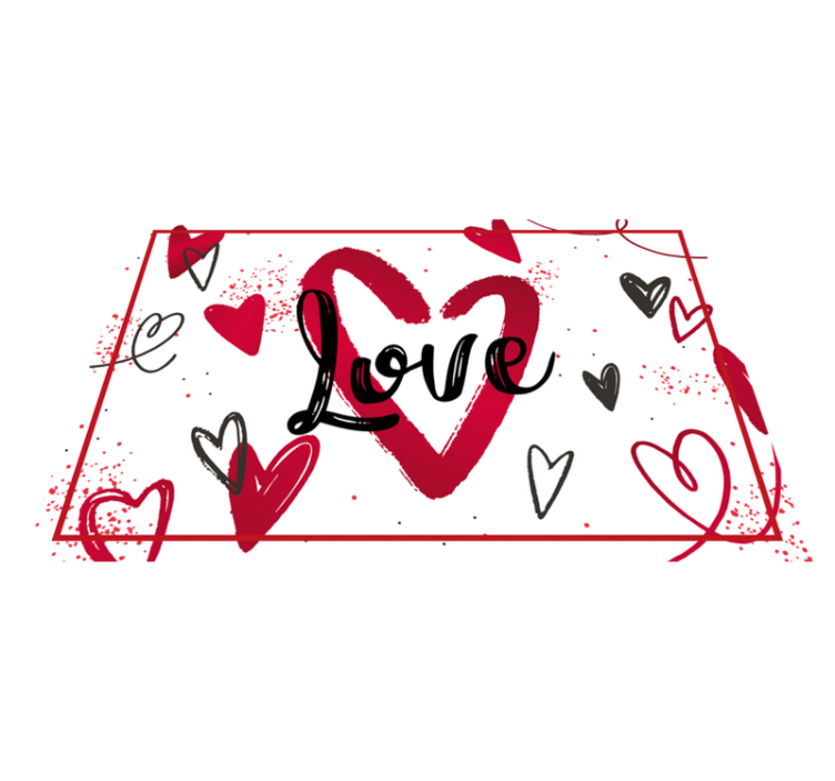 Love heart design pogrinjek s citati - TenStickers