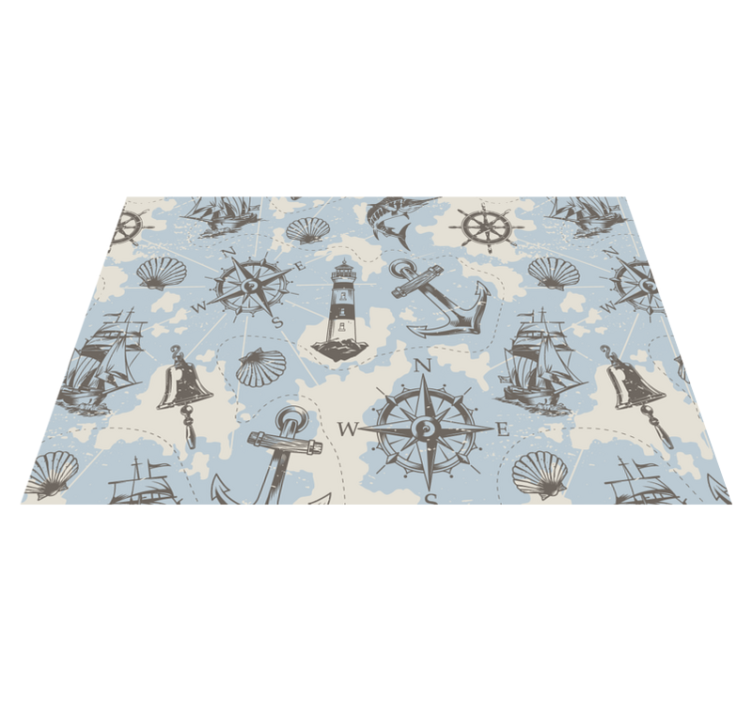 Nautical theme print modernega prtljaga - TenStickers