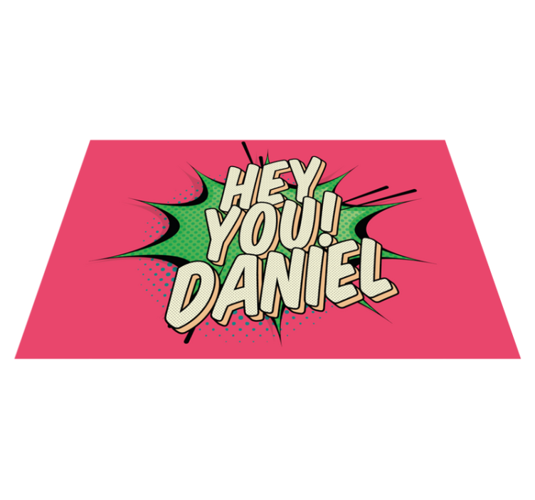 Hey you! personalizirani pogrinjek z imenom - TenStickers