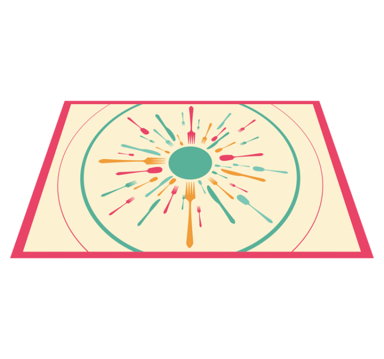 Colorful cutlery burst sodobno pogrinjanje - TenStickers