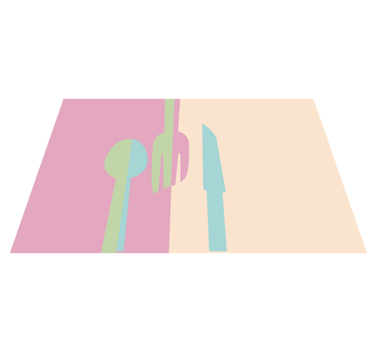 Stylized cutlery elements izvirna jedilna podloga - TenStickers