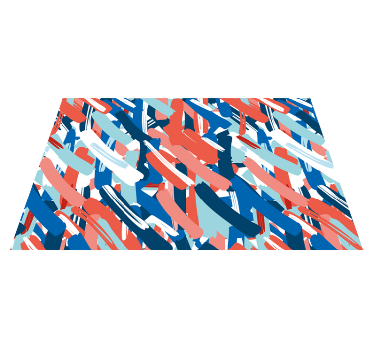 Colorful abstract stripes moderno preprogo - TenStickers
