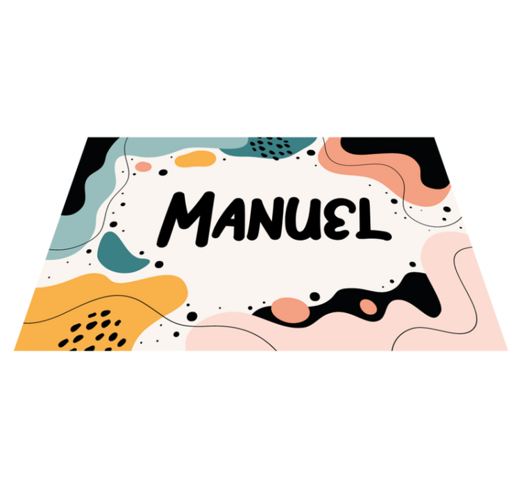 Vibrant abstract forms otroški pogrinjek za mizo - TenStickers