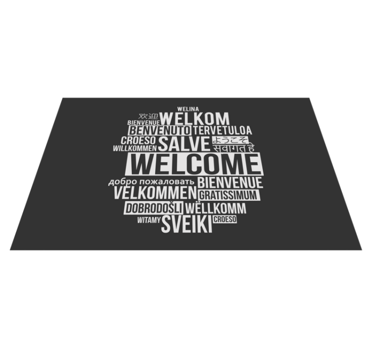 Welcome multilingual design pogrinjek s citati - TenStickers
