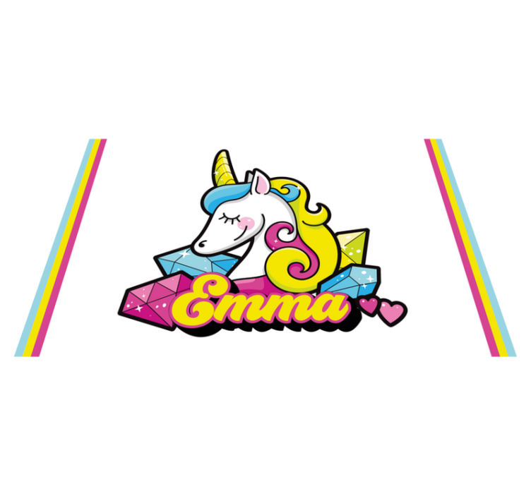 Unicorn gem theme otroški pogrinjek za mizo - TenStickers