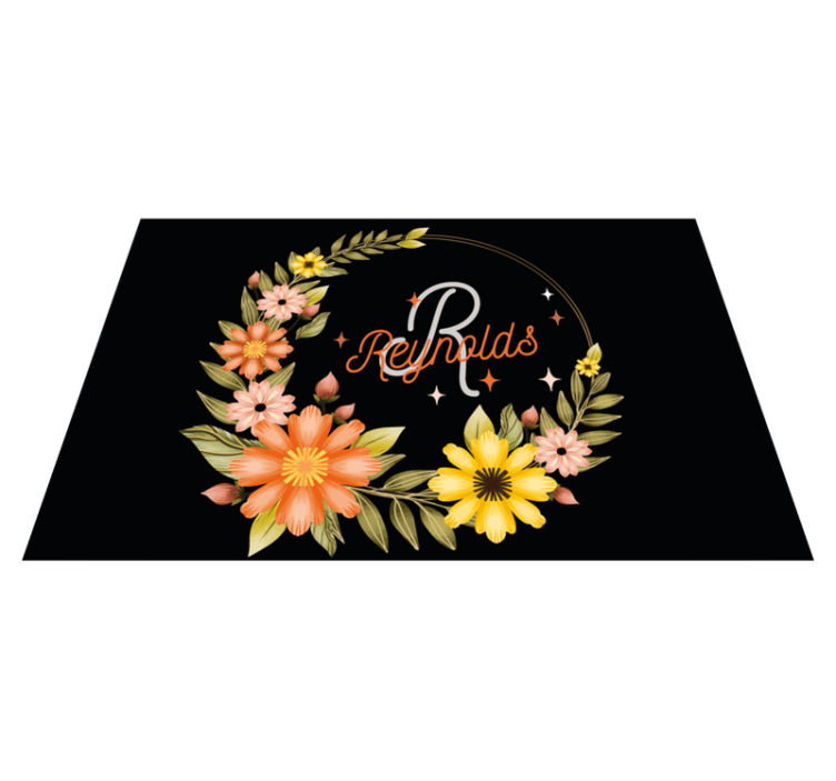 Personalized floral arrangement s pogrinjkom z imenom - TenStickers