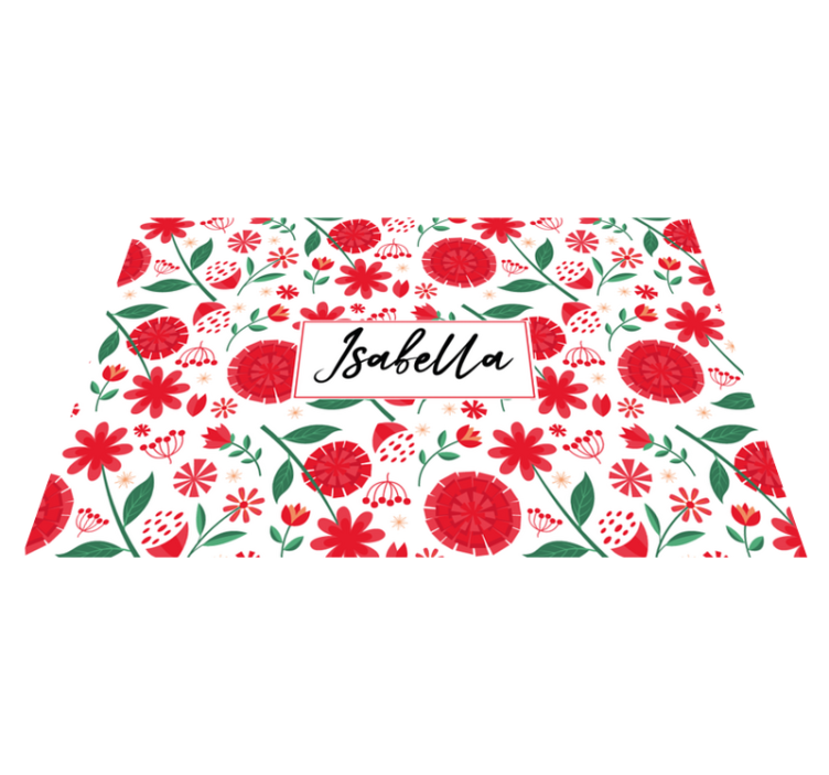 Floral name artwork pogrinjek z imenom - TenStickers