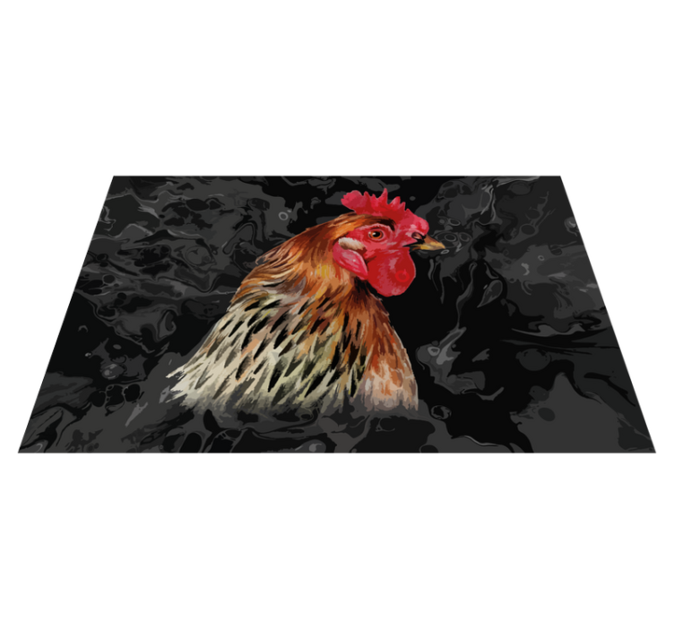 Colorful chicken portrait izvirna jedilna podloga - TenStickers