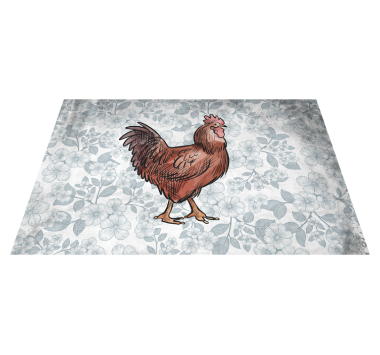Rustic chicken illustration izvirna jedilna podloga - TenStickers