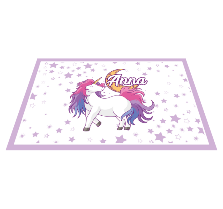 Unicorn with stars otroški pogrinjek za mizo - TenStickers