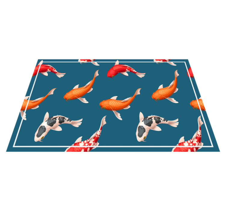 Colorful koi fish pattern izvirna jedilna podloga - TenStickers