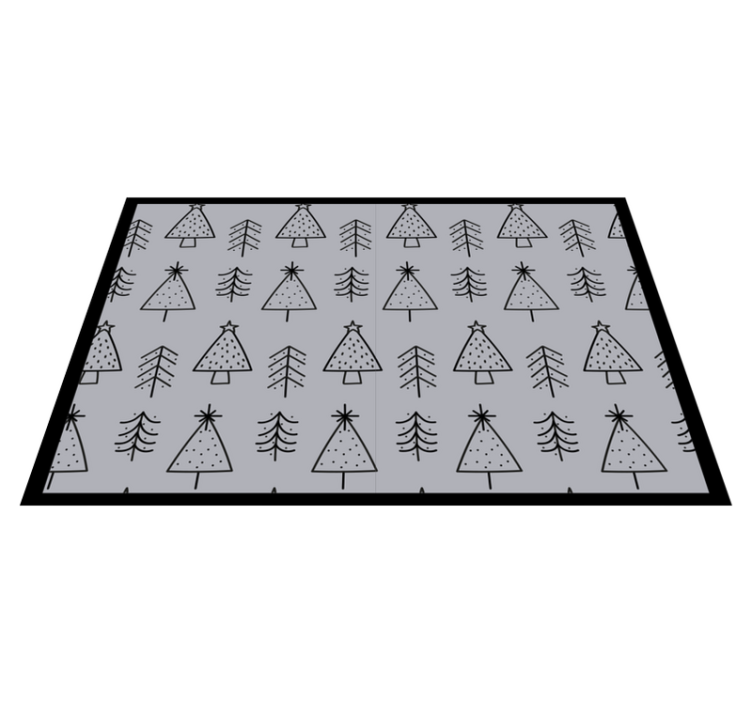 Stylized christmas trees božični pogrinjek - TenStickers