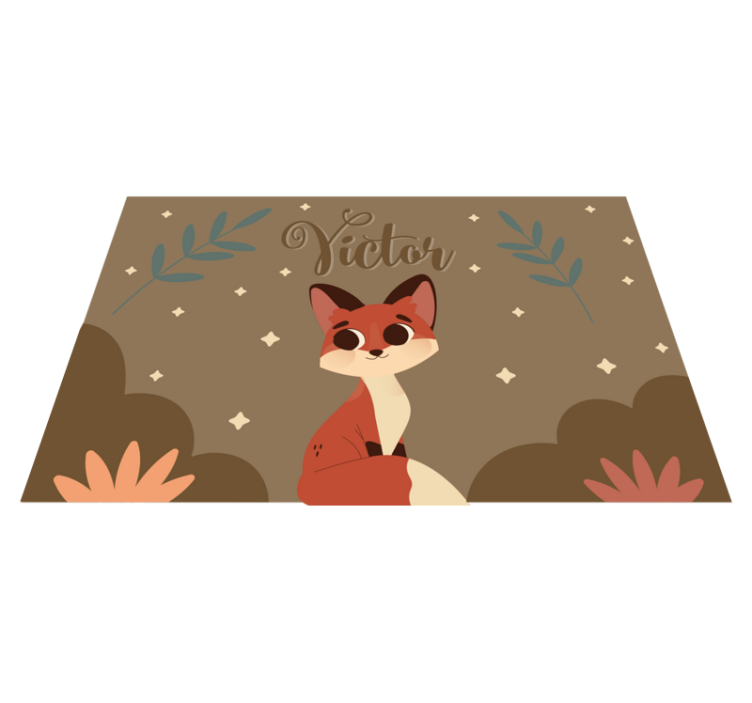 Cute fox character otroški pogrinjek za mizo - TenStickers