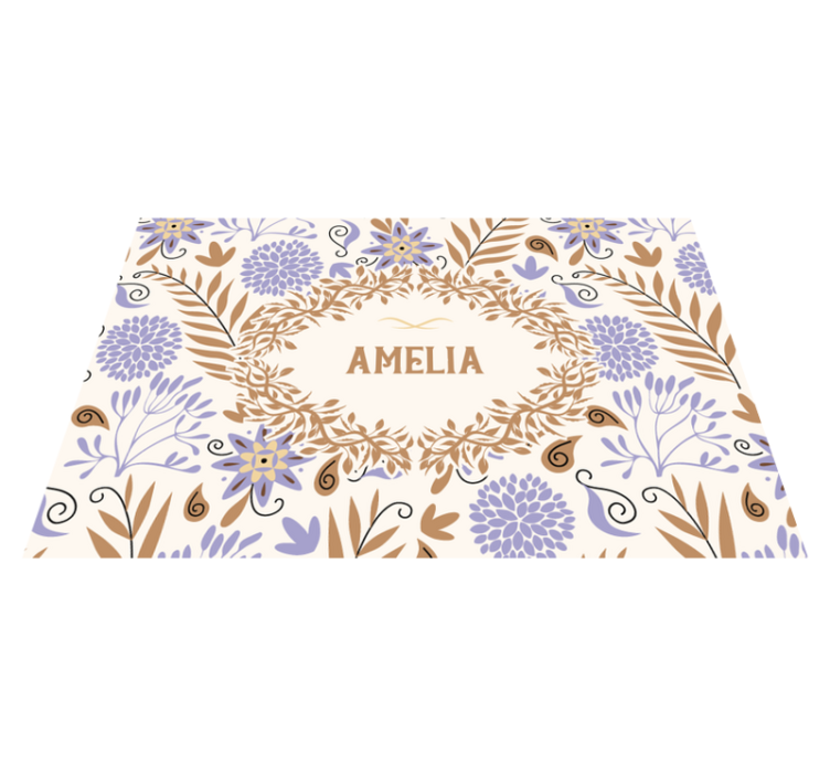 Pogrinjek z imenom flower pattern placemats - TenStickers