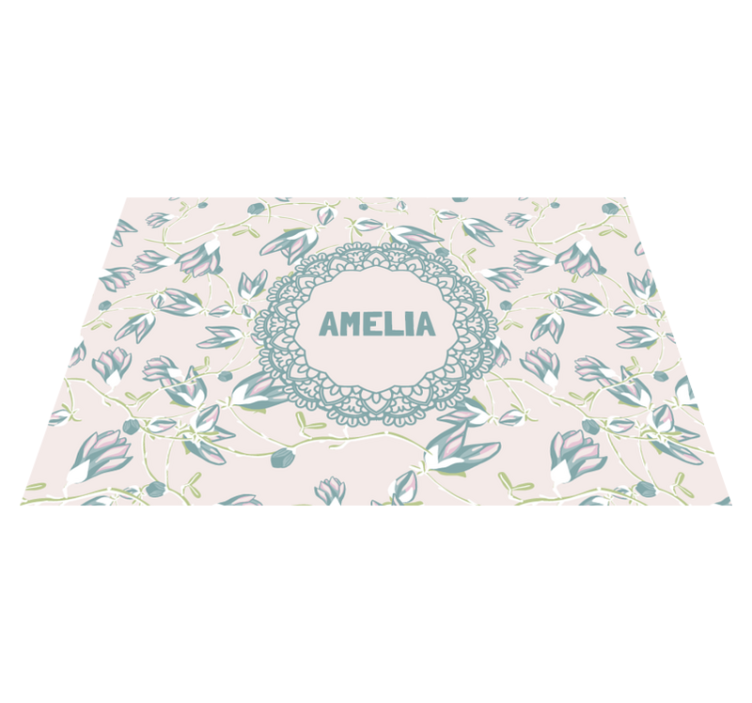 Ročno narisane pogrinjke z vzorci listov in cvetov - TenStickers