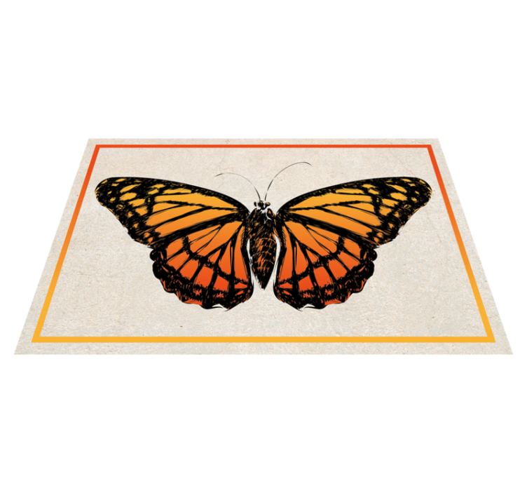 Orange monarch butterfly izvirna jedilna podloga - TenStickers
