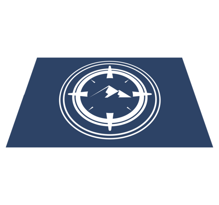 Mountain compass graphic sodobna miza - TenStickers