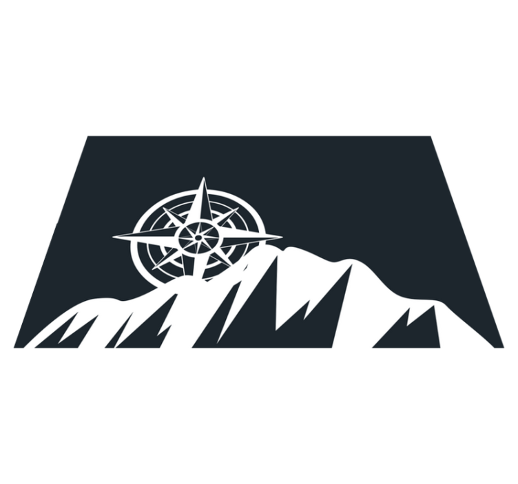 Mountain compass design pogrinjek s citati - TenStickers