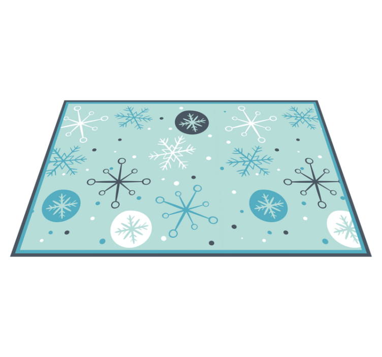 Modre in bele snežinke božične pogrinjke - TenStickers