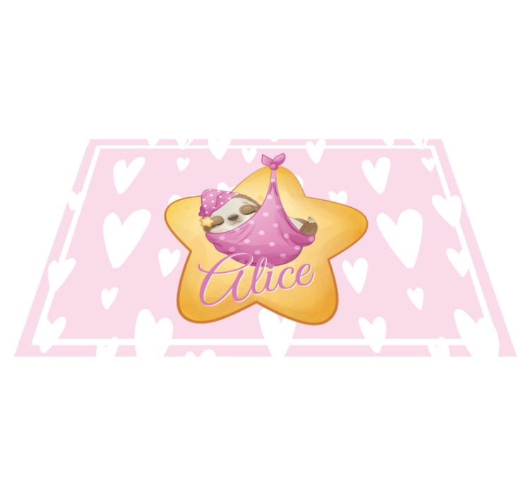 Sloth in star otroški pogrinjek za mizo - TenStickers