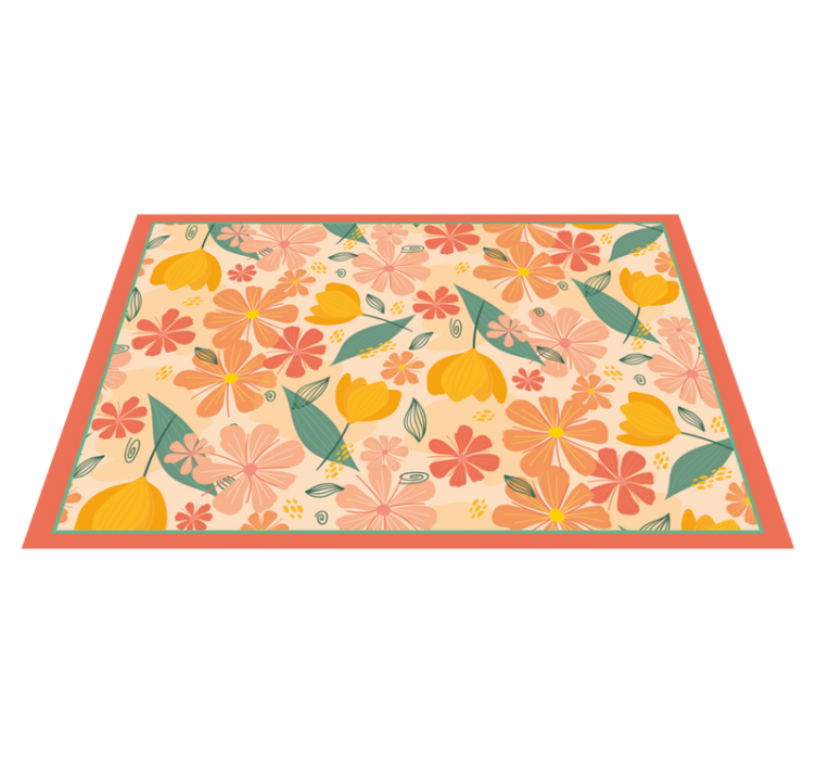 Floral pattern mat izvirna jedilna podloga - TenStickers