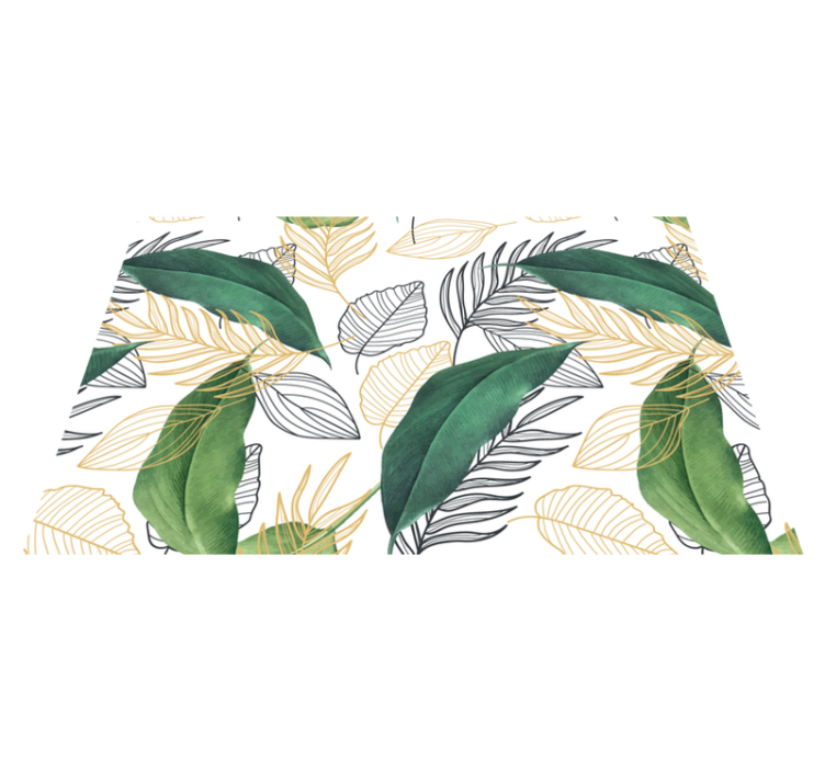 Lush green leaf patterns teksturna pogrinjek - TenStickers