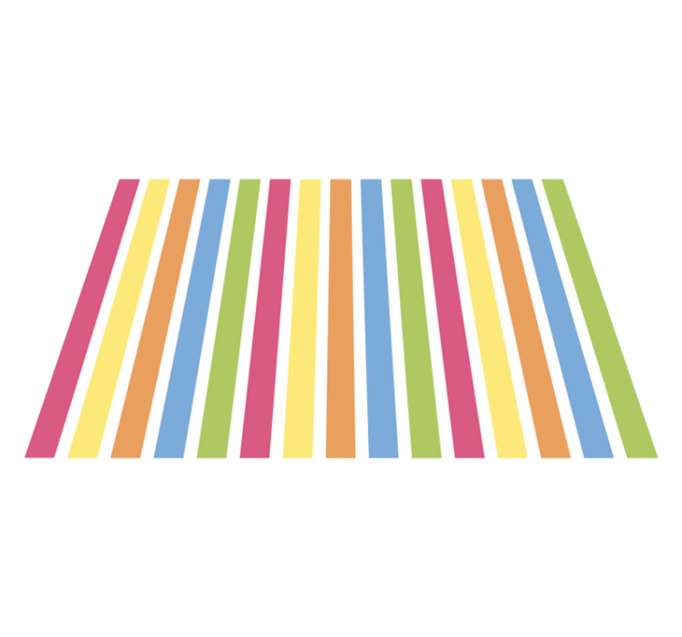 Barvna črtasta podlaga za moderno mizo - TenStickers