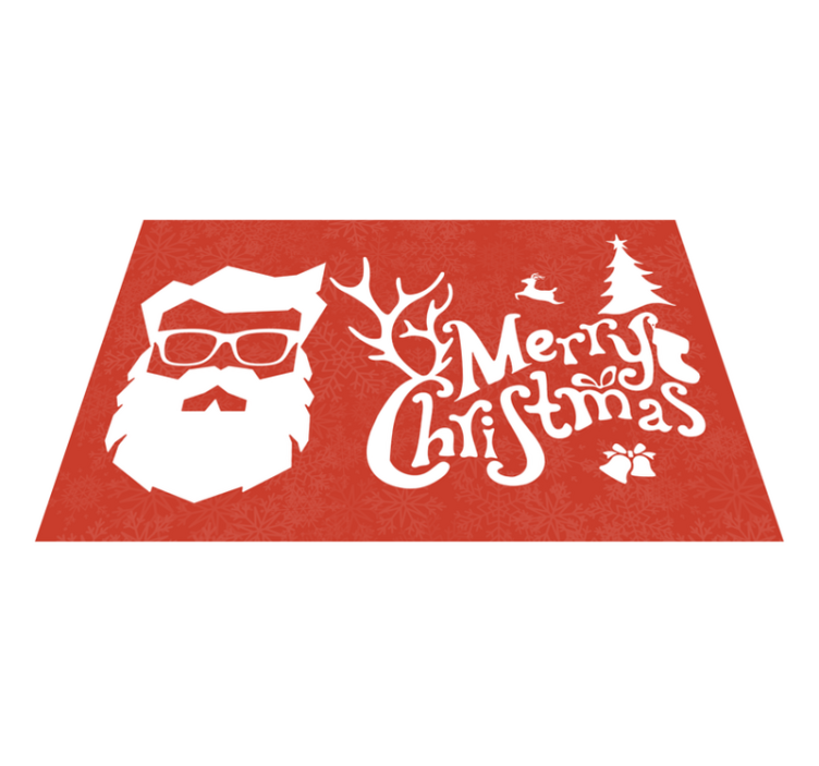 Santa with glasses božična pogrinjek - TenStickers