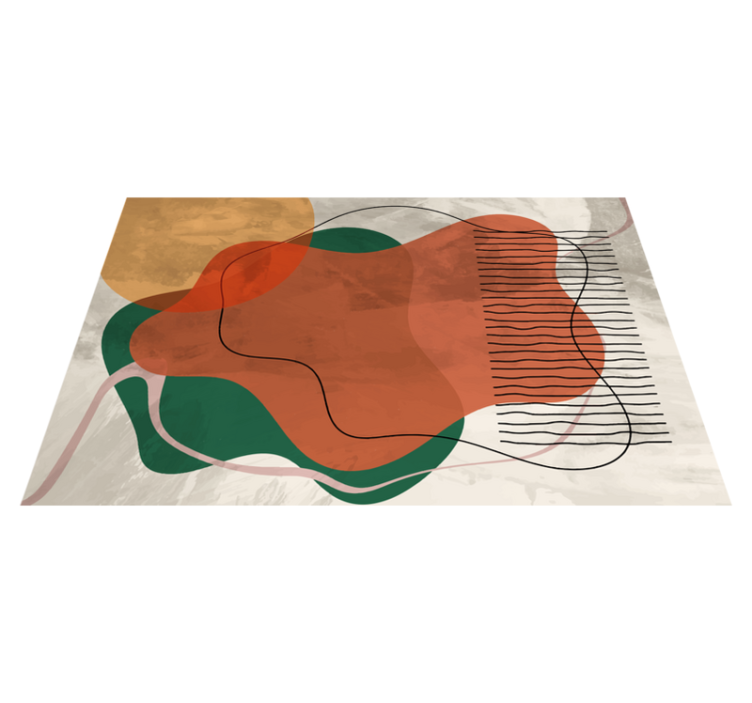 Vibrant abstract shapes moderno preprogo - TenStickers
