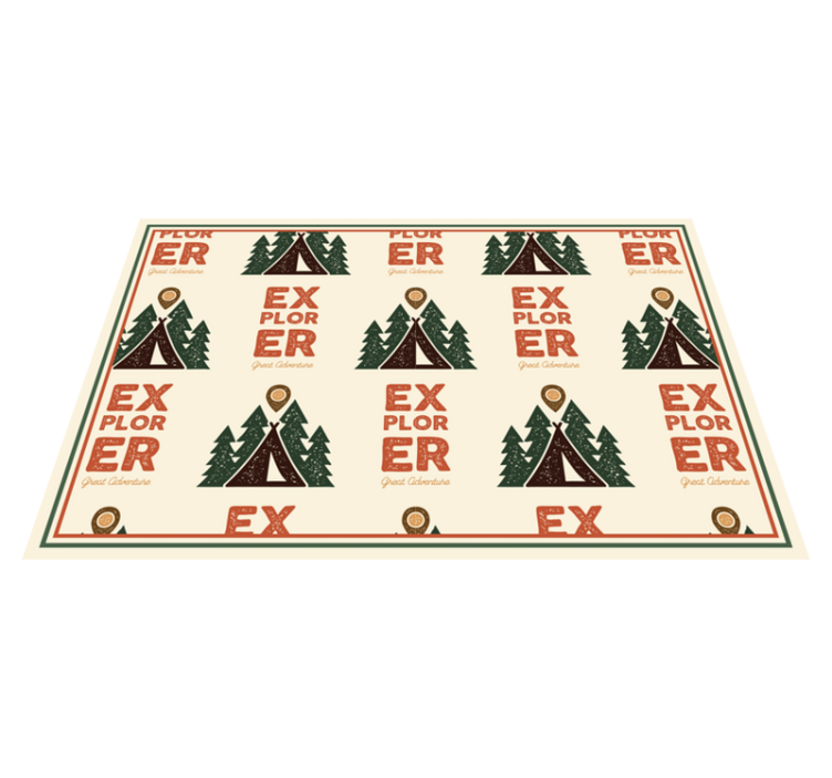 Explorer adventure pattern izvirna jedilna podloga - TenStickers