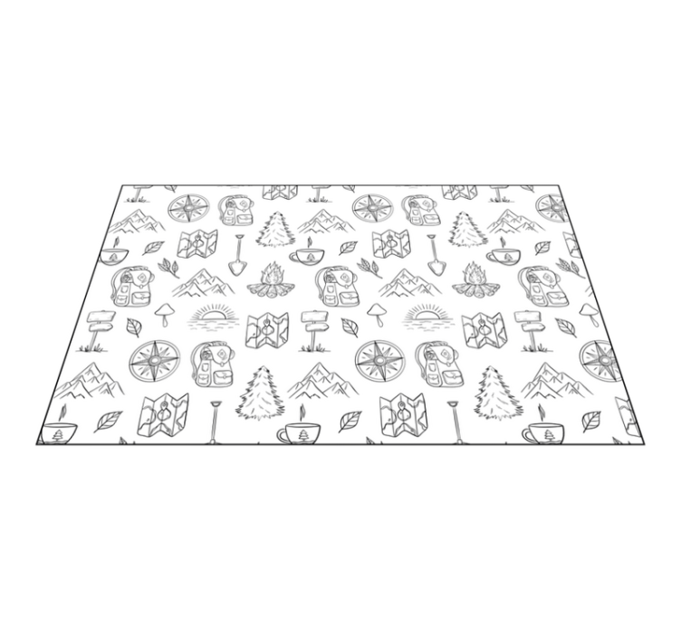 Ročno narisan kompas, pogrinjki za gorske stvari - TenStickers