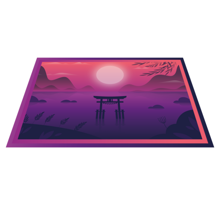 Serene sunset landscape moderno preprogo - TenStickers
