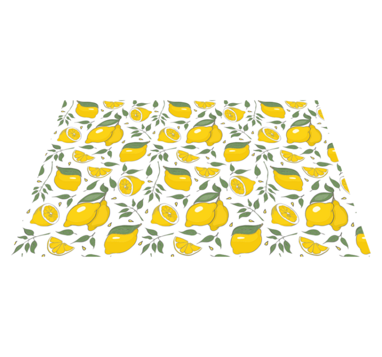 Lively lemon motif izvirna jedilna podloga - TenStickers