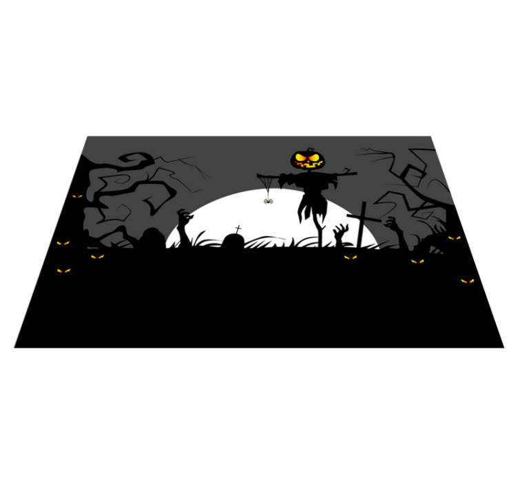 Spooky pumpkin scarecrow za vaš pogrinjek - TenStickers