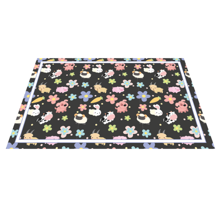 Divje živali in zajci otroški pogrinjki - TenStickers