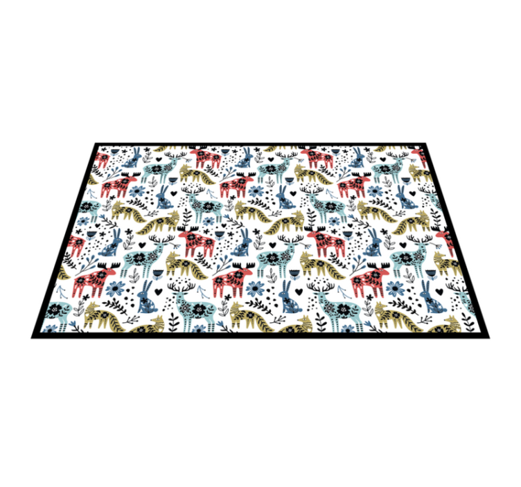 Whimsical animal pattern otroški pogrinjek za mizo - TenStickers